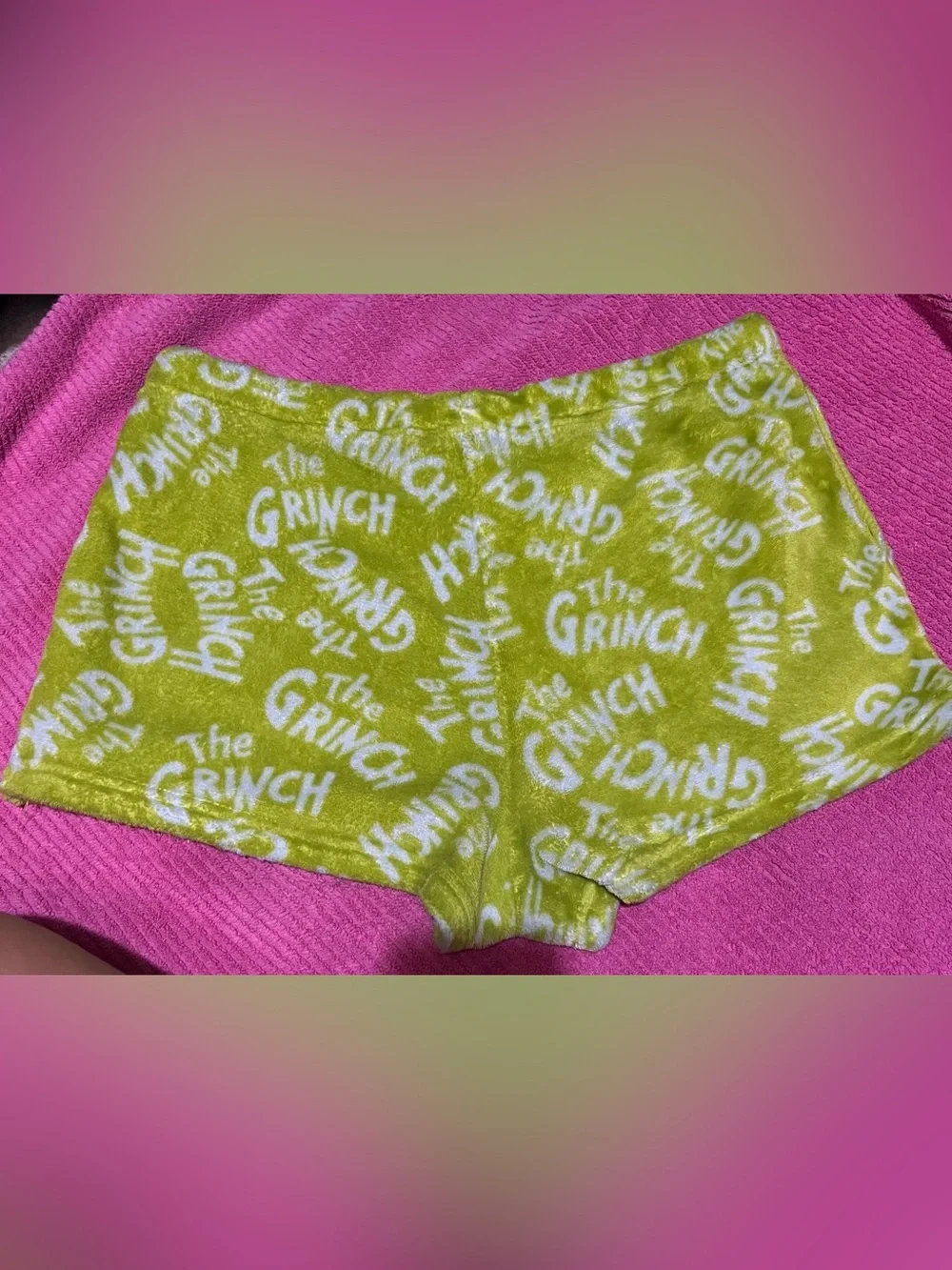 Brand new The Grinch Green Fleece Women's Lounge Shorts